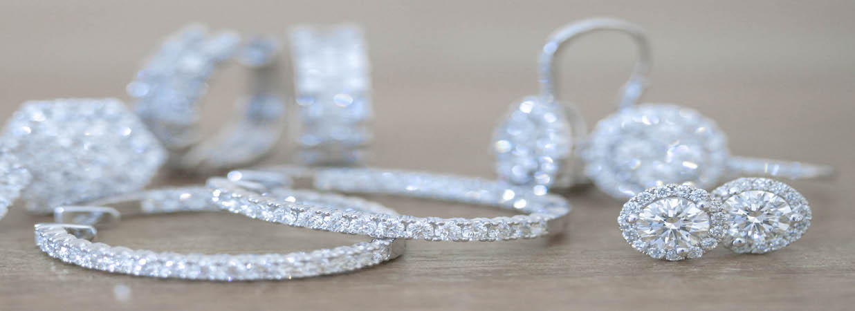 diamond earrings inside out hoops studs cluster
