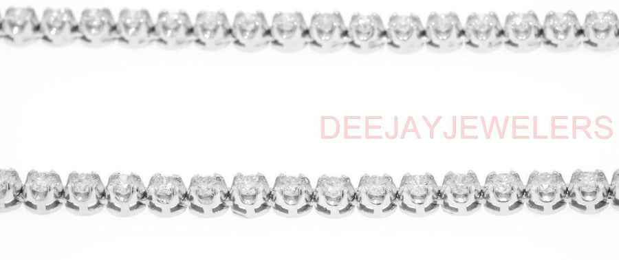 10ct Diamond Eternity Tennis Necklace 14k White Gold 17inch