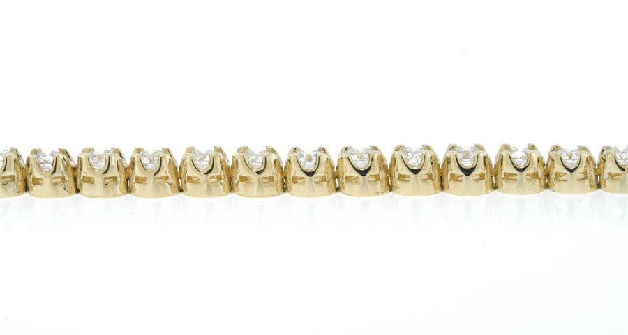 5ct Diamond Tennis Bracelet Round 14k Yellow Gold