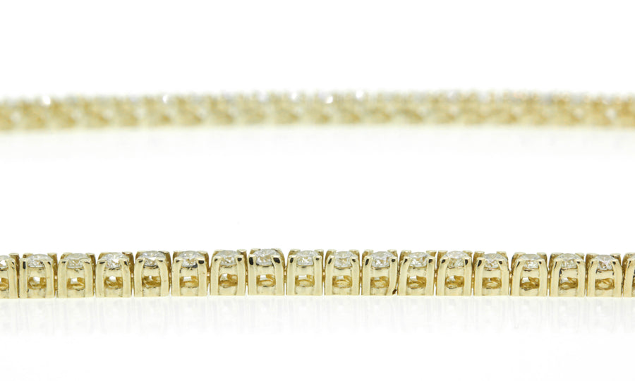 10ct Diamond Graduated Riviera Tennis Necklace 14k Yellow Gold 17inch