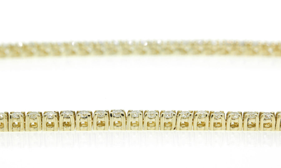 8ct Diamond Graduated Riviera Tennis Necklace 14k Yellow Gold 17inch