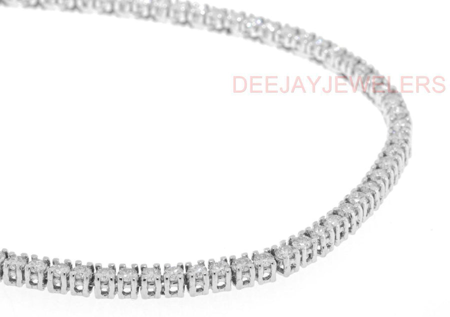 11ct Diamond Tennis Necklace Eternity 14k White Gold 16 Inch Box Link