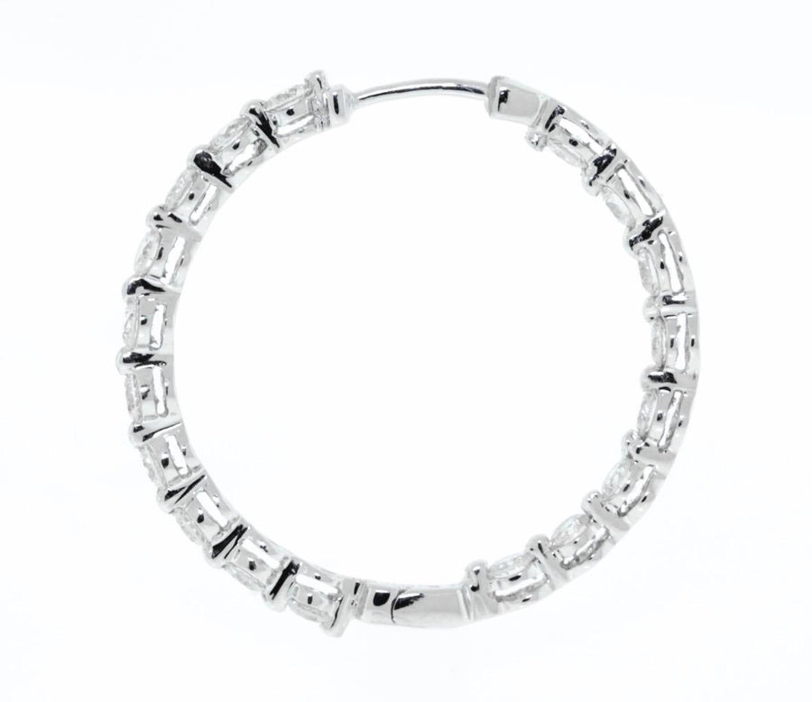 1.79ct Diamond Inside Out Hoop Earrings 18k White Gold