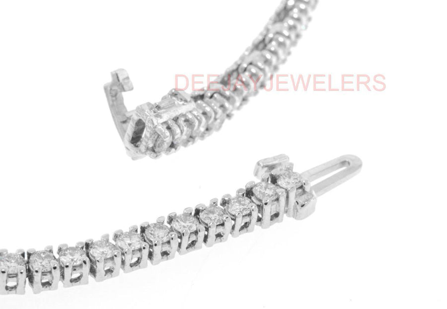10ct Diamond Tennis Necklace Eternity 14k White Gold Box Link