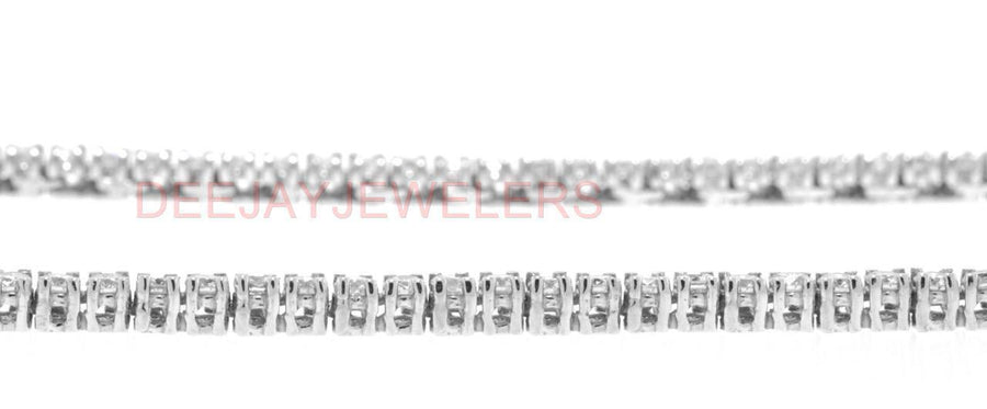 11ct Diamond Tennis Necklace Eternity 14k White Gold 16 Inch Box Link