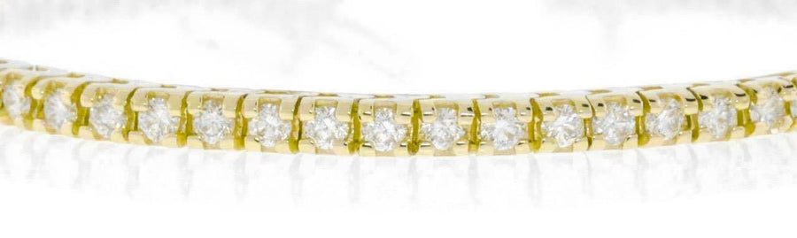 4ct Diamond Tennis Line Bracelet 14k Yellow Gold
