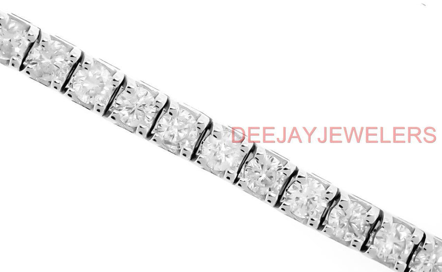 6ct Diamond Tennis Line Bracelet 14k White Gold