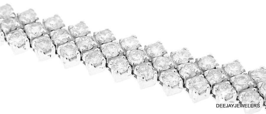 11ct Diamond Chevron Tennis Bracelet 14k White Gold