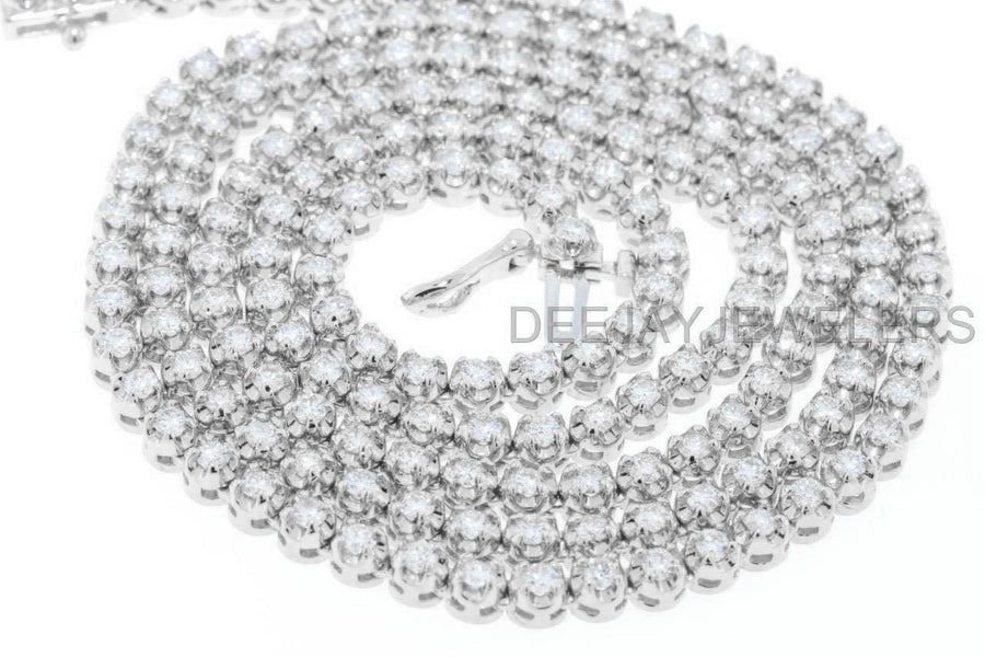 10ct Diamond Eternity Tennis Necklace 14k White Gold 16inch