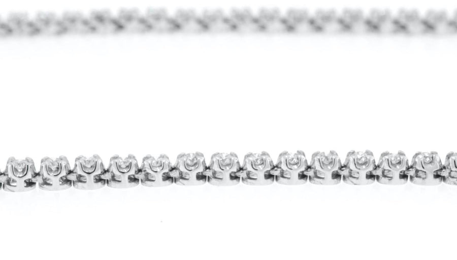 5.60ct Graduated Diamond Tennis Riviera Necklace 14k White Gold