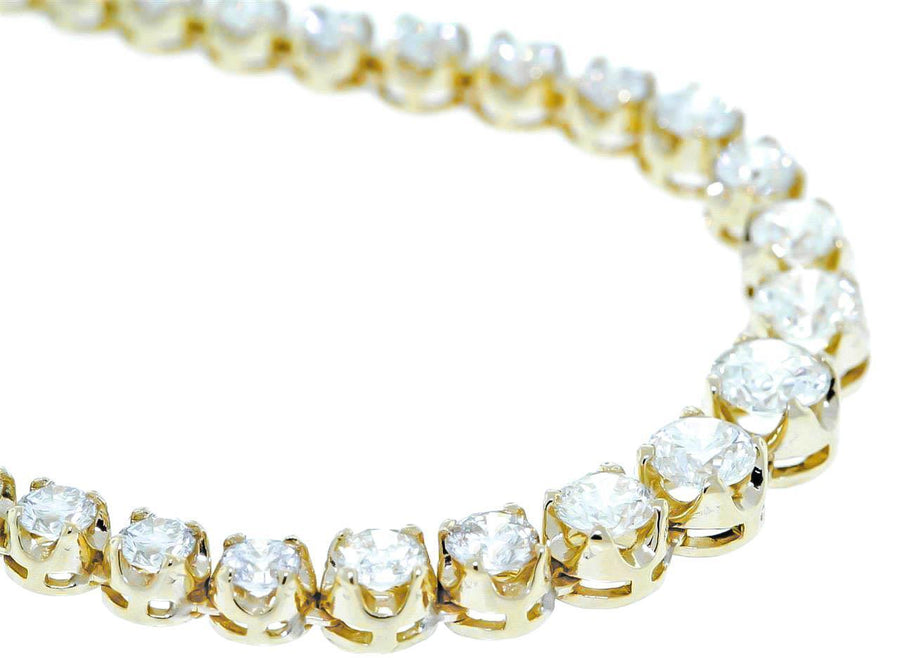 Regina Necklace | 15ct Diamond Graduated Riviera Tennis Necklace 14k Yellow Gold