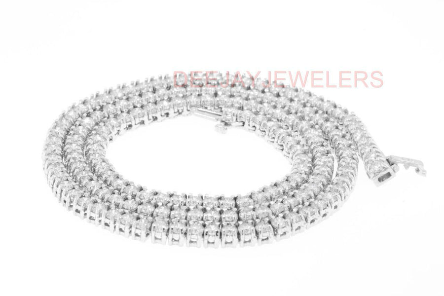 18ct Diamond Tennis Eternity Necklace 14k White Gold