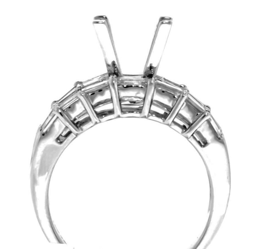 2.06ct Diamond Semi-Mount Ring Setting 18k White Gold