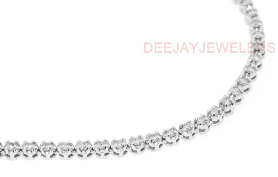 4ct Diamond Eternity Tennis Necklace White Gold 18inch