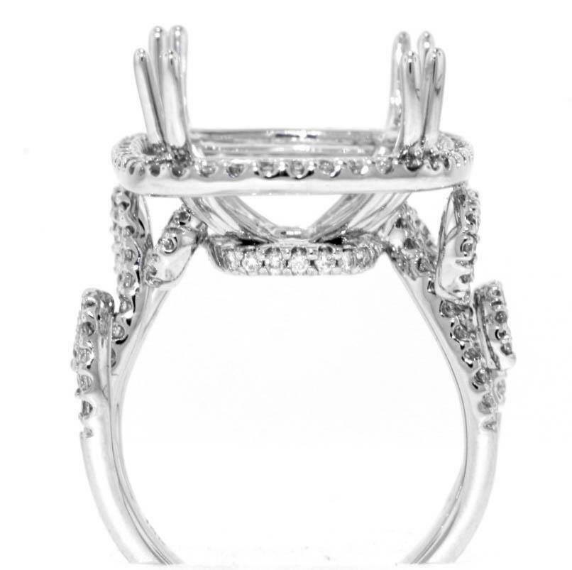 1.28ct Diamond Estate Ring Semi-Mount Setting 18k White Gold