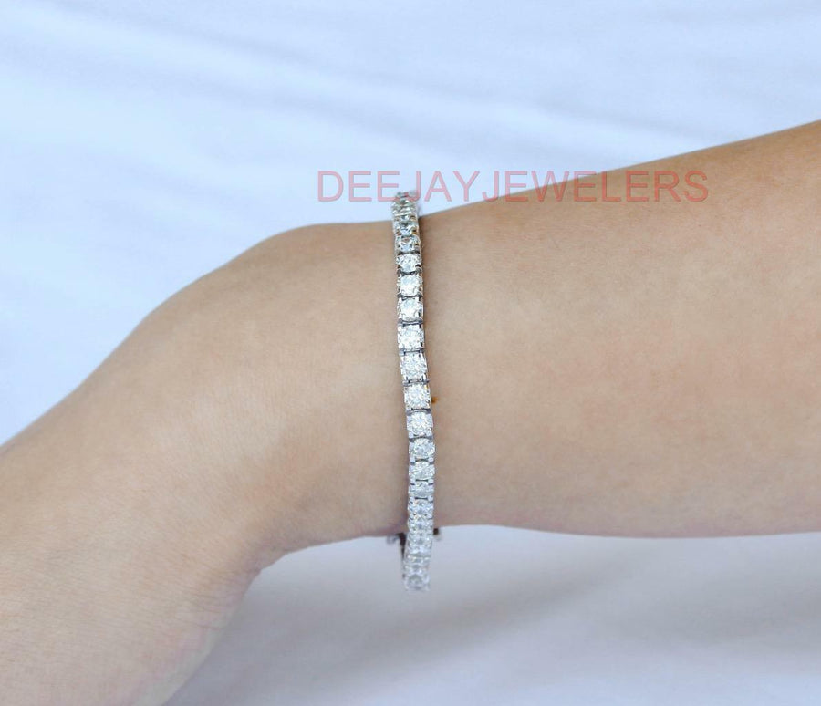 Mary Bracelet | 11ct Diamond Tennis Line Bracelet 14k White Gold