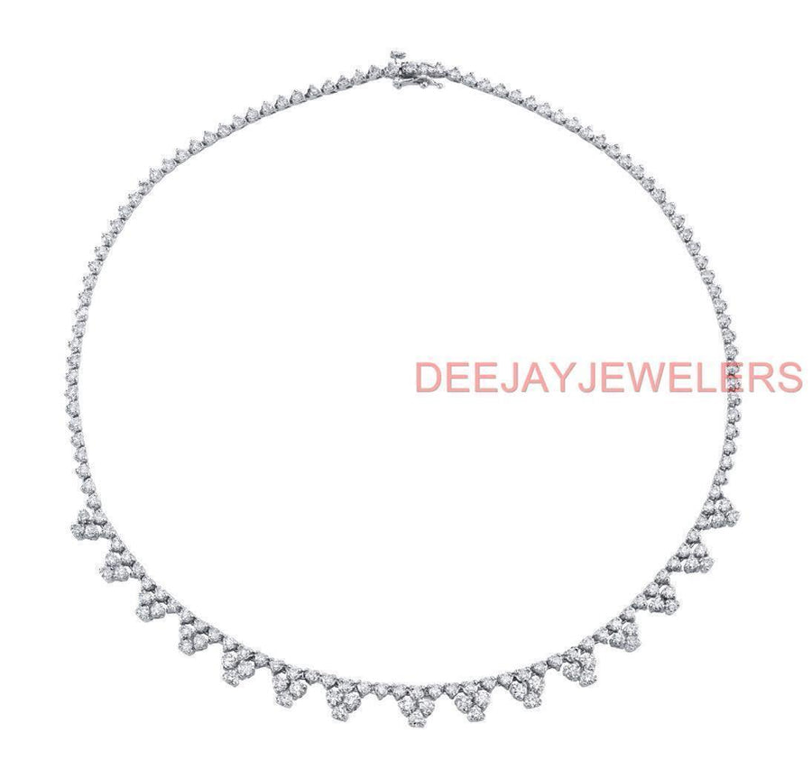 Helena Necklace | 9ct Fancy Diamond Tennis Necklace 14k White Gold