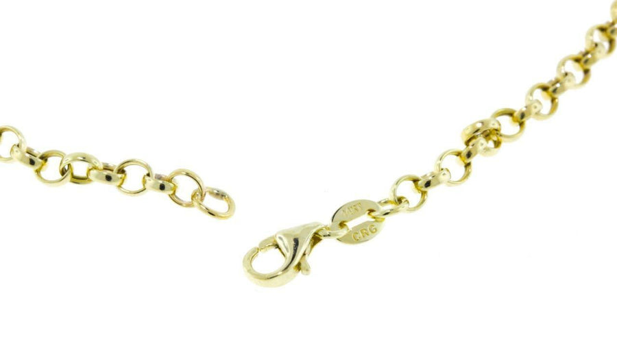 2.48ct Fancy Diamond Half Tennis Necklace 14k Yellow Gold