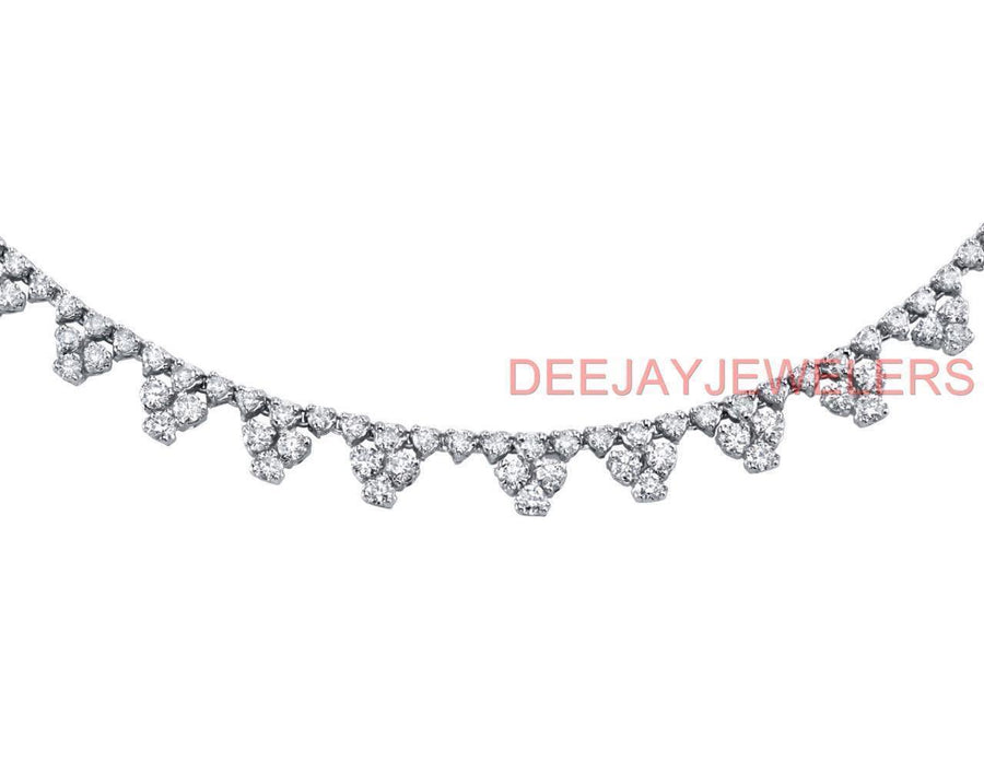 Helena Necklace | 9ct Fancy Diamond Tennis Necklace 14k White Gold