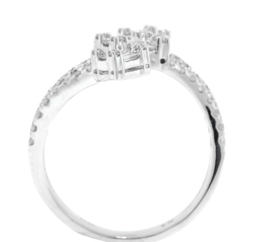 0.95ct Baguette Diamond Ring 18k White Gold Band