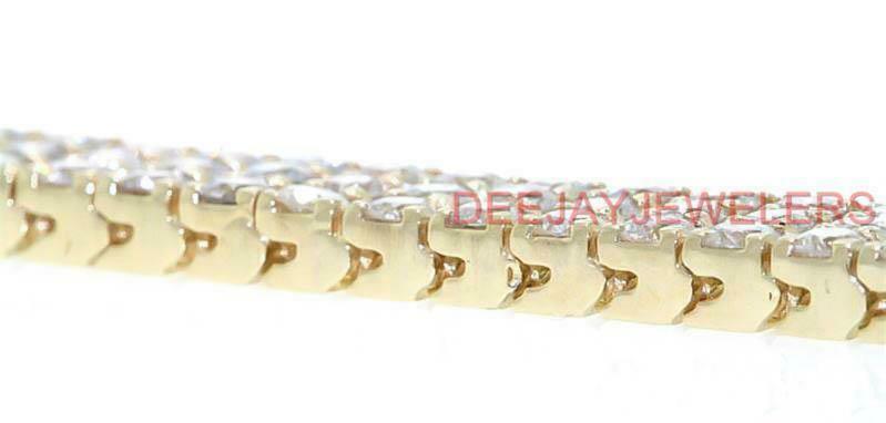 Maria Bracelet | 14ct Diamond 3-Row Tennis Line Bracelet 14k Yellow Gold