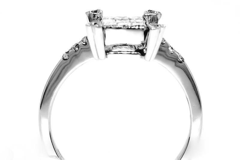 0.50ct Princess Diamond Ring 18k White Gold