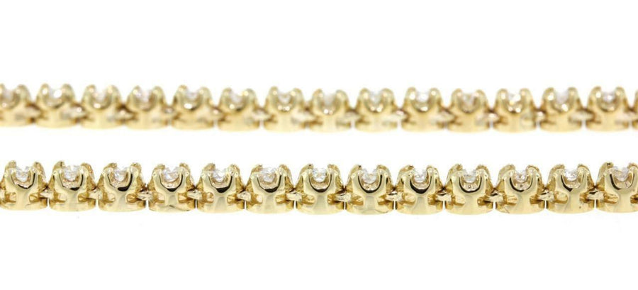 6ct Diamond Eternity Tennis Necklace 14k Yellow Gold