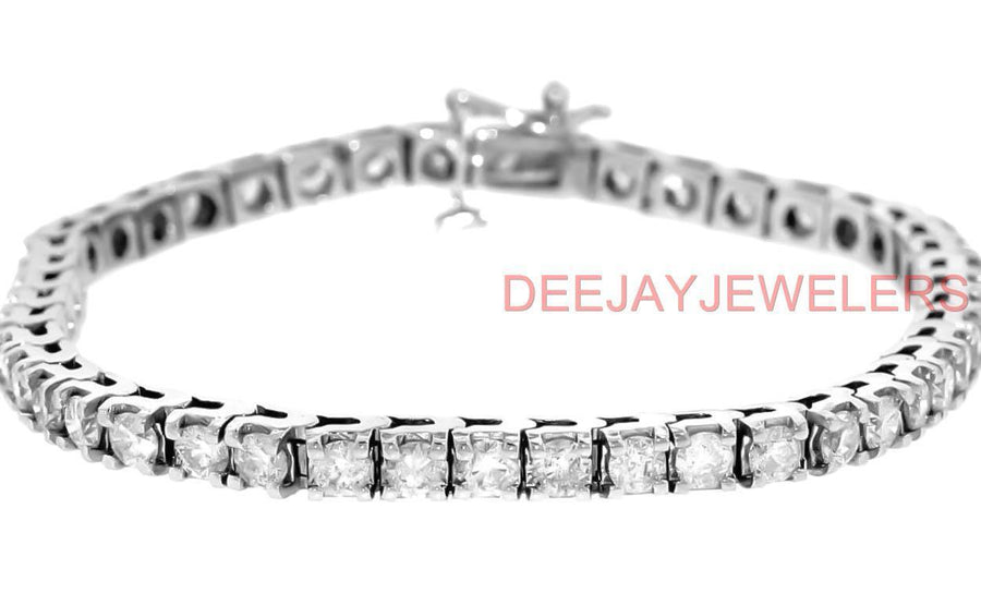 5ct Tennis Bracelet Line Diamond 14k White Gold