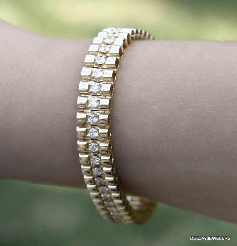 Diamond-Cut Stackable Bangle Bracelet 14K Yellow Gold 8