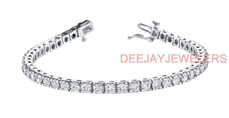 5ct Tennis Bracelet Line Diamond 14k White Gold