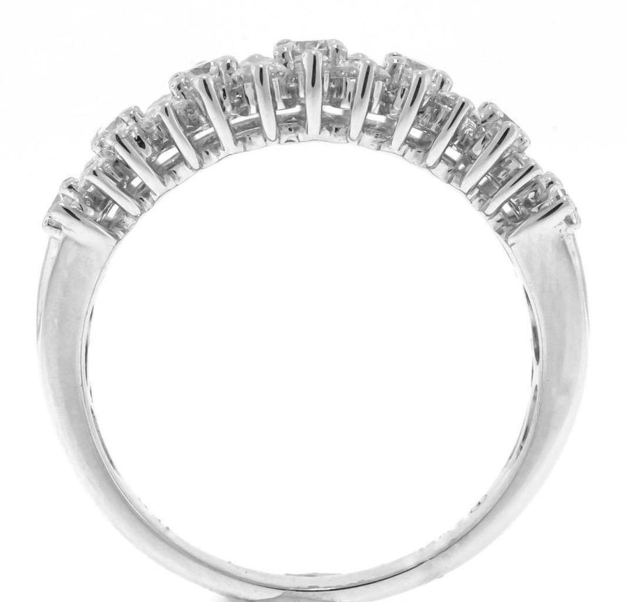 1.56ct Diamond Ring 18k White Gold Anniversary Band