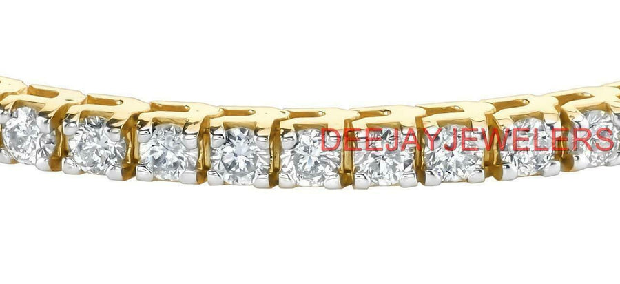 6ct Diamond Tennis Line Bracelet 14k Yellow Gold